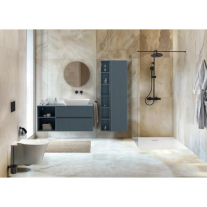 Coloană de duș termostată Ideal Standard Ceratherm T25+, 2 jeturi, negru mat